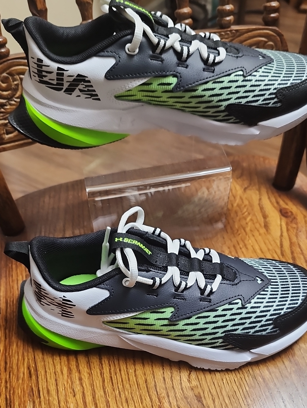 Under Armour Black & Neon Green Performance Trainers
